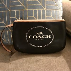 Coach Wristlet, Black and Tan